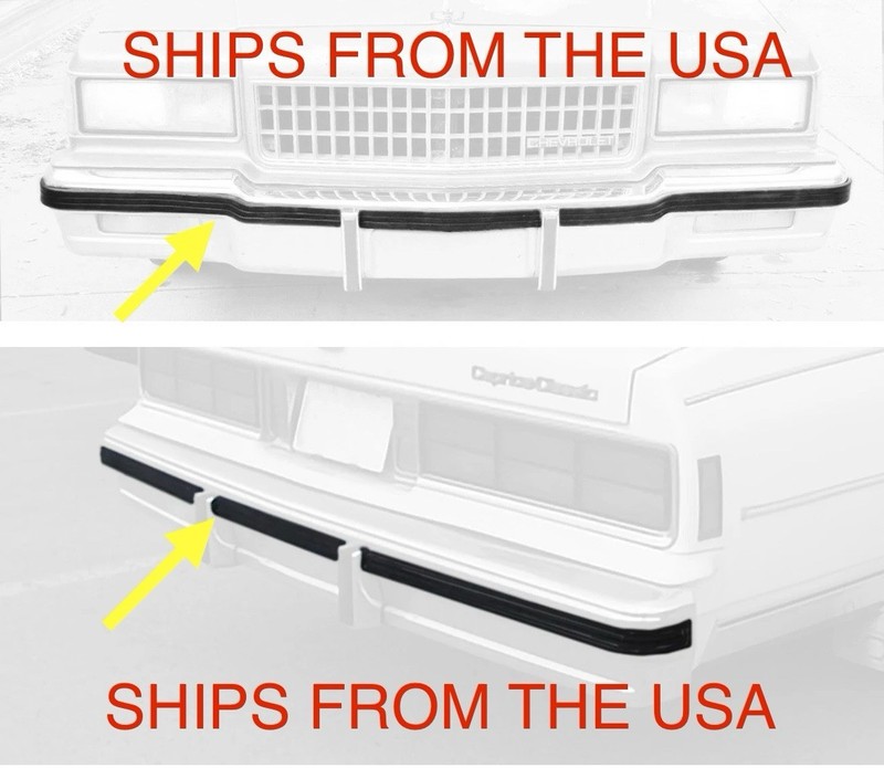 READ 86-90 Front/Rear Caprice Bumper Impact Rub Strip set 14083850 ,14081644