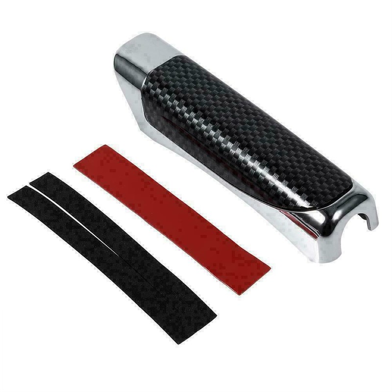 1pc Carbon Fiber Style Car Hand Brake Cover Sleeve Protector Decor Handbrake gallery