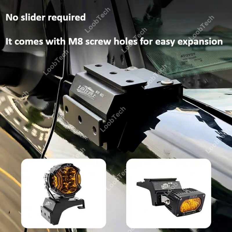 For Toyota Tacoma A-pillar Spotlight Searchlight Holder Quick-release Bracket gallery