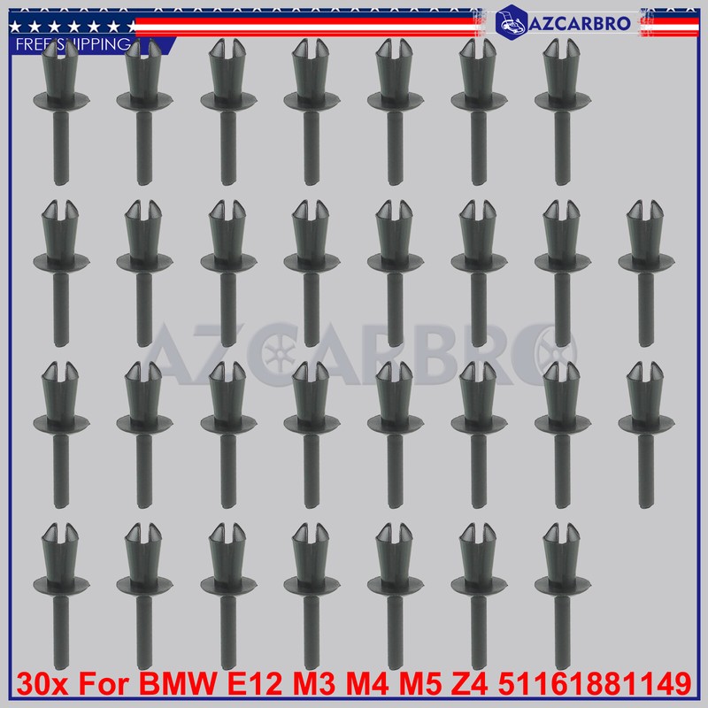 30PCS Rivet Clips for BMW M3 M4 M5 M6 X5 X6 Z4 328i 135i 650i xDrive 51161881149