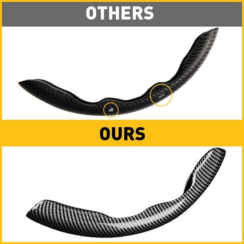 2x Carbon Fiber Universal Car Steering Wheel Booster Non-Slip Cover Accessories gallery