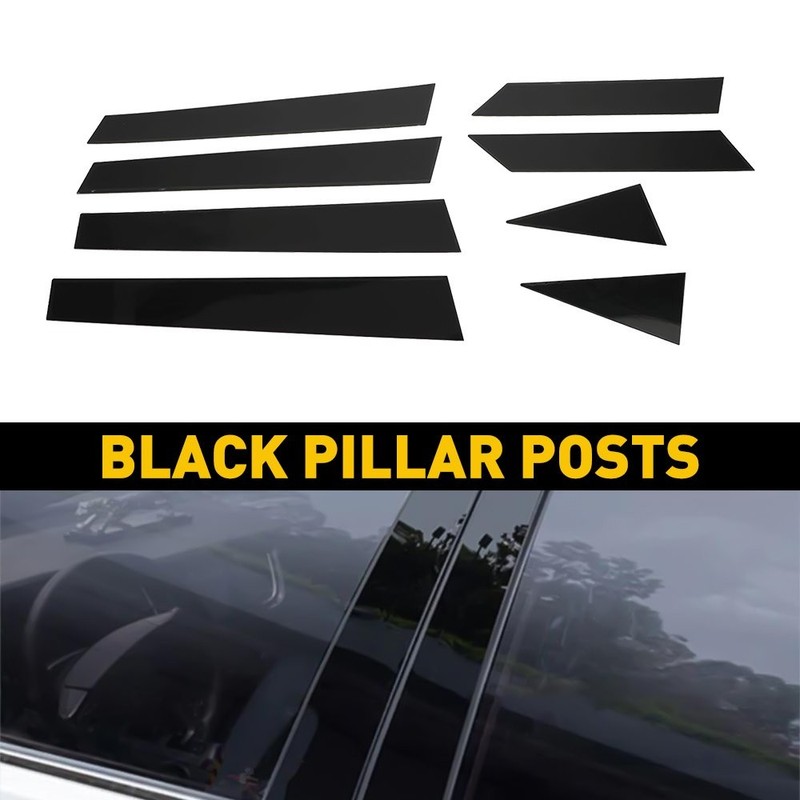 8PCS Black Pillar Posts Window Door Trim Cover For 2013-2018 Nissan Altima NEW gallery