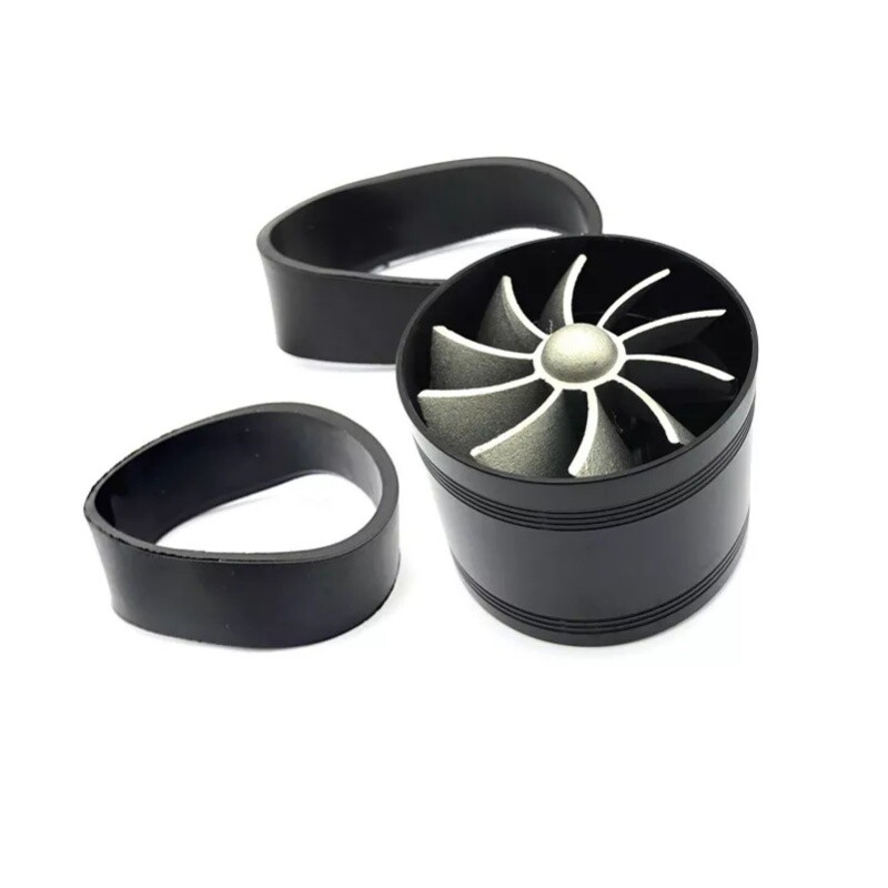Universal Car Air Intake Turbonator Single Fan Engine Gas Fuel Turbine Saver Set