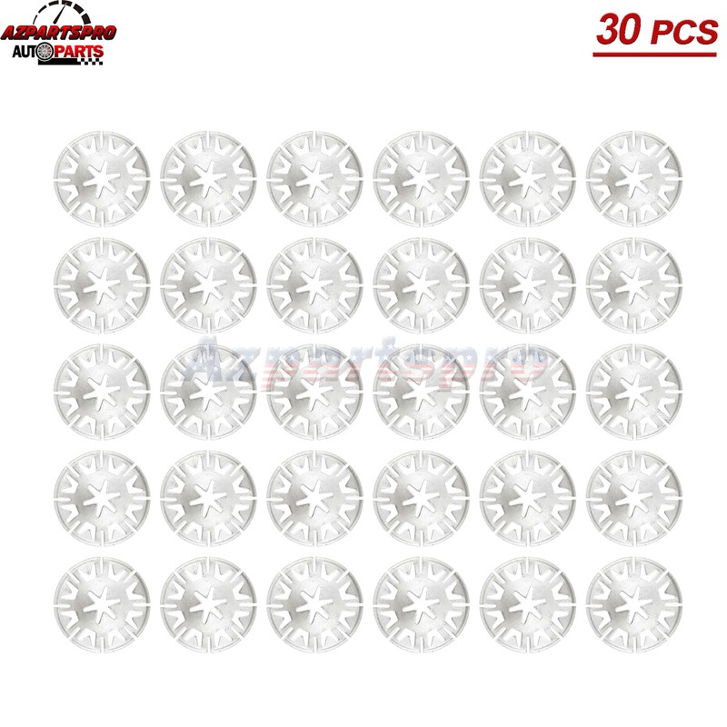 30pcs Metal Locking Star Washer Fastening Clips 30mm for Audi VW Skoda 6715468