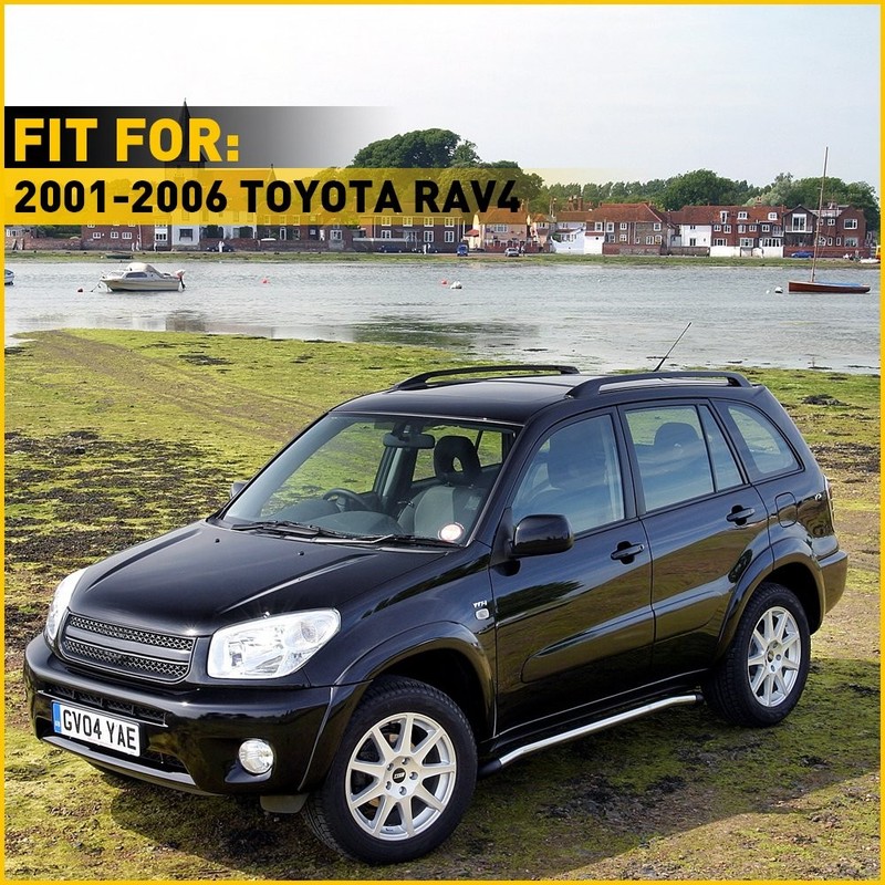 4x Black Rail Roof End Shell Rack Cover Replacement For Toyota RAV4 XA20 -1 5 gallery