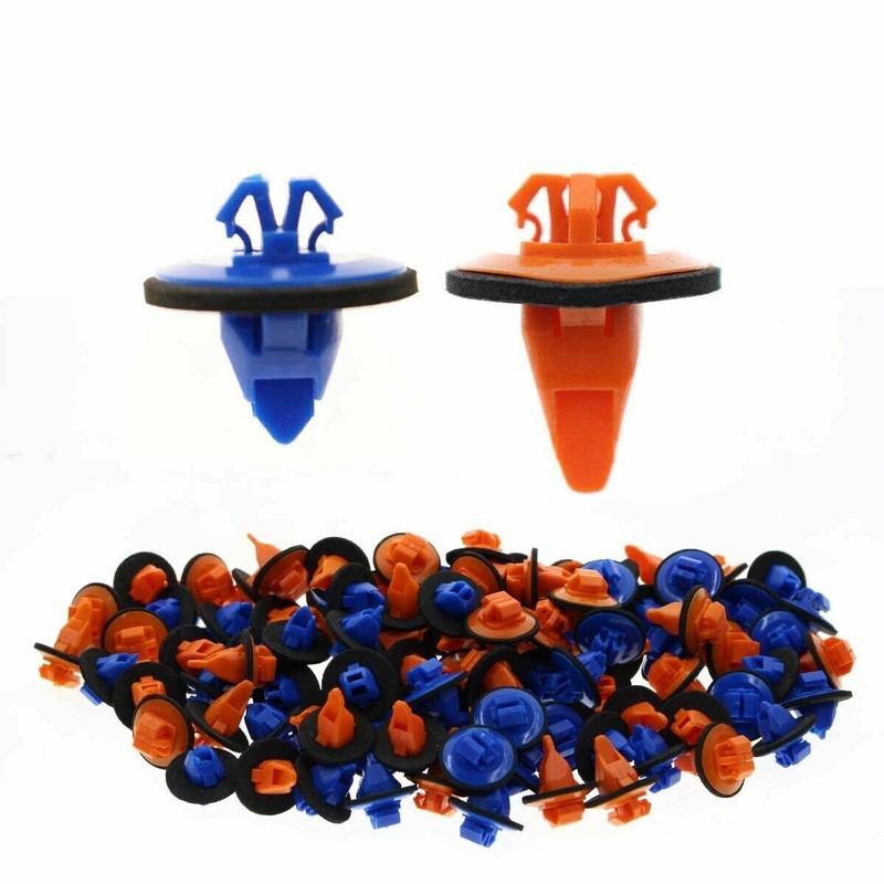 100pcs Orange&Blue Trim Moulding Clips For Toyota 4Runner Sequoia Tacoma gallery