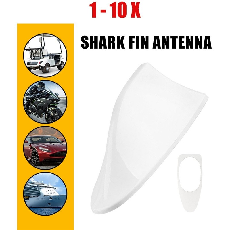 1-10x Shark Fin Roof Antenna Base White Cover For Hyundai Sonata SE GL 2009-2014