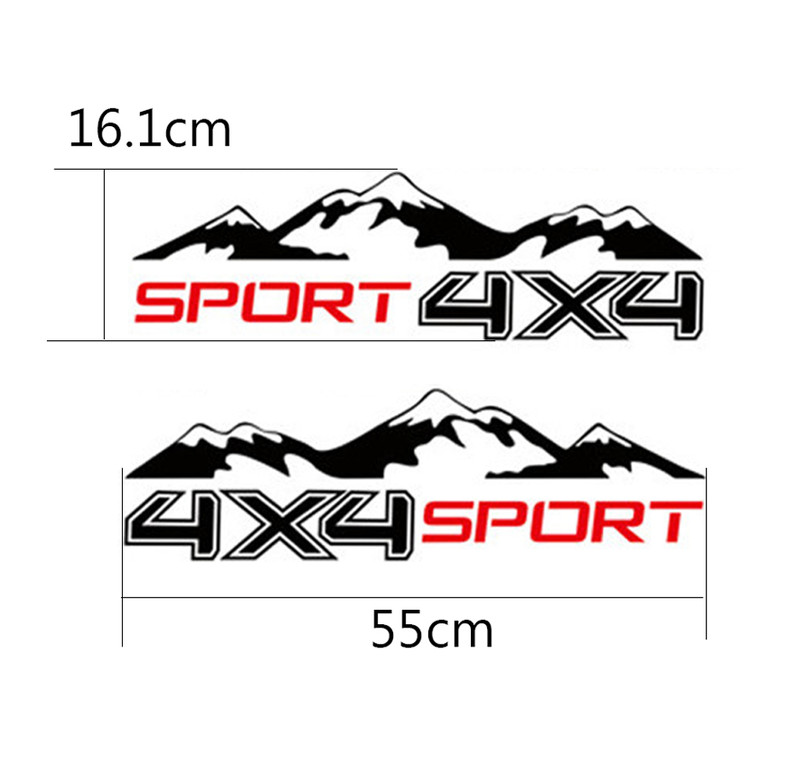 Black Pickup Car Sticker 4X4 OFF ROAD Mountain Vinyl Decal Side Door Sport gallery