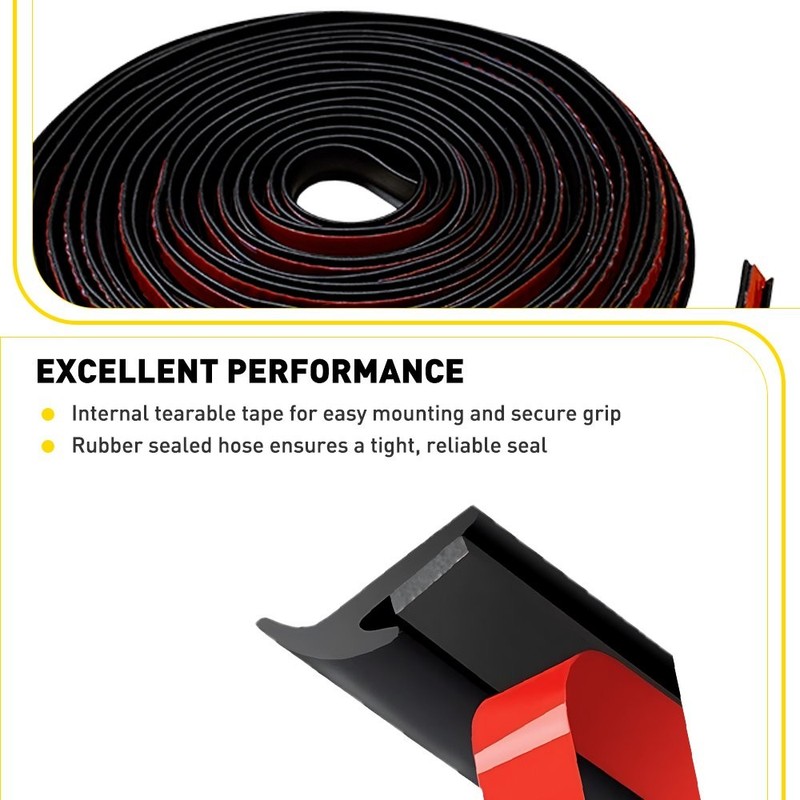 16.4Ft Car Seal Edge Trim Lock Rubber Door Guard Molding Strip Edge Protector gallery