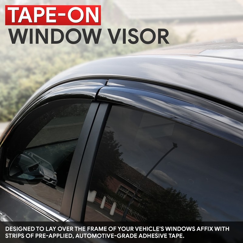 For 2006-2010 Hummer H3 Carbon Fiber Style Window Visors Sun Deflector Run Guard gallery
