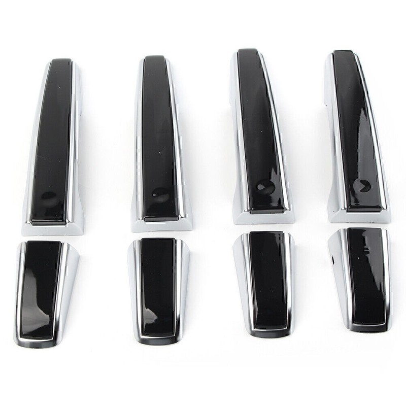 Door Handle Cover Trim For Range Rover Sport Discovery For Jaguar Black Silver gallery