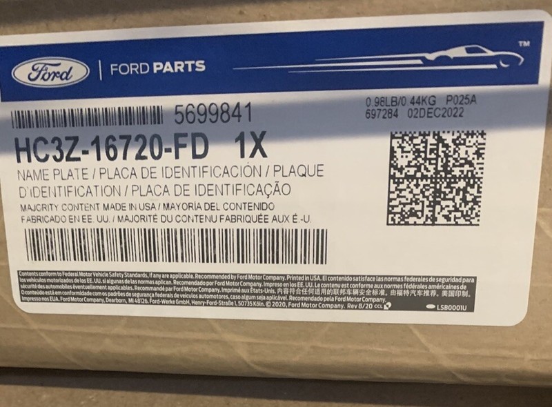 NEW Genuine 2017-2022 Ford F250 STX Chrome Emblem Left HC3Z-16720-FD