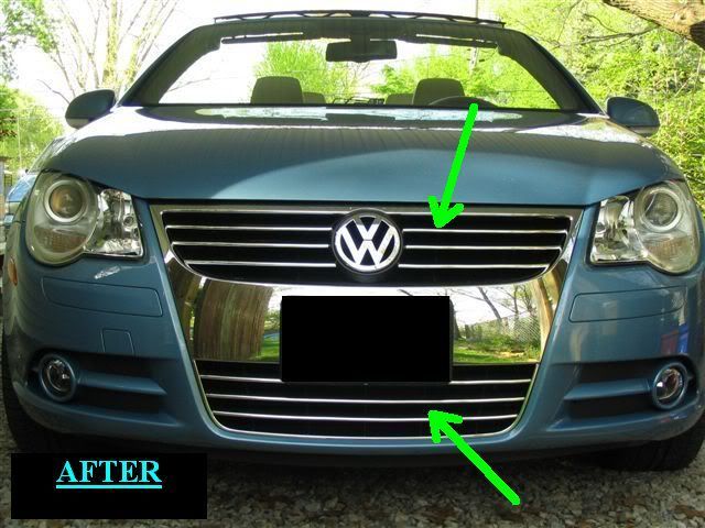 2007-2013 VW VOLKSWAGEN EOS CHROME GRILLE TRIM 2008 2009 2010 2011 2012 WRNTY gallery