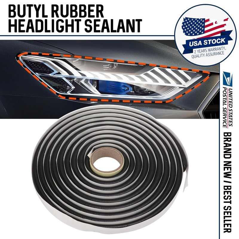 4M Butyl Tape Rubber Glue Adhesive Car Windshield Headlight Door Sealant Reseal
