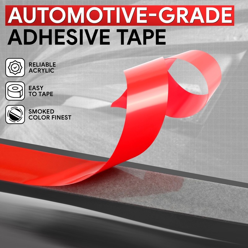 For 16-25 Chevrolet Malibu Glossy Black Window Visors Sun Rain Deflector 4Pcs gallery