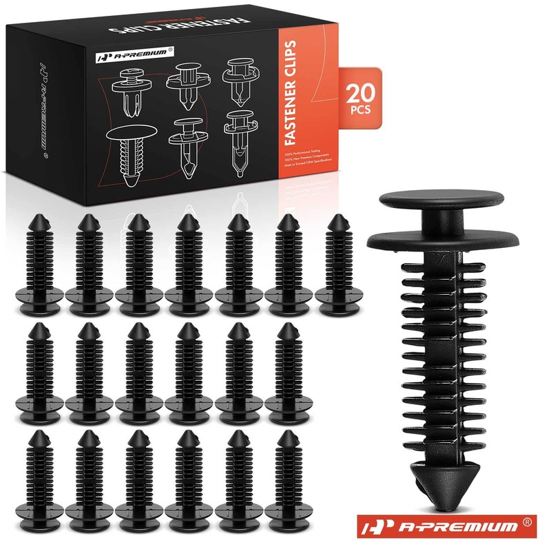 A-Premium 20Pcs 11/32 in. Nylon Seat Back Panel Retainer for Ford Double Head