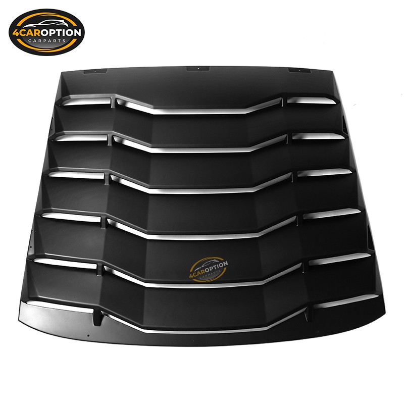 Fits 11-16 Scion TC IKON Style Rear Window Louver Cover ABS - Matte Black gallery