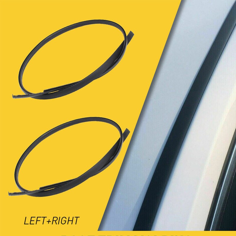 2X Left&Right Roof Drip Trim Molding Set for 14-2017 Toyota Corolla Sedan Black