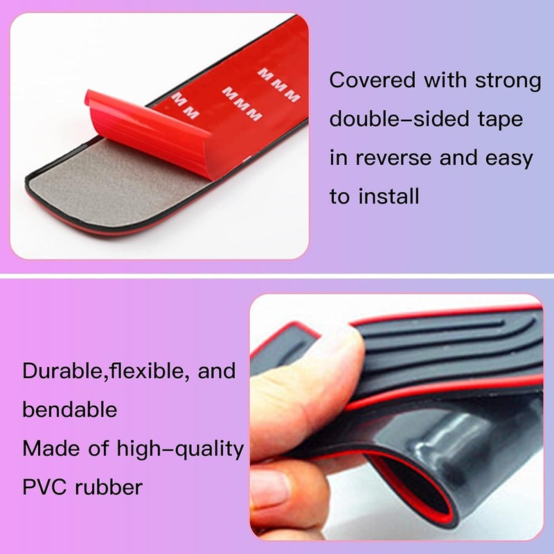 4PC Universal Car Door Sill Protectors - Anti-Scratch & Stylish Black Finish gallery