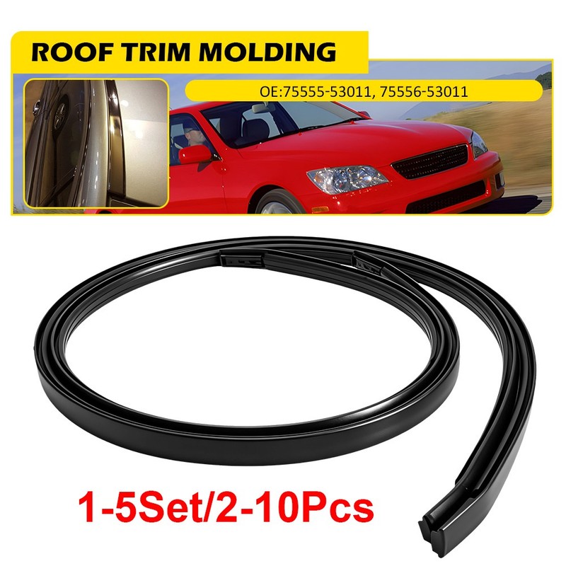 1-5Set For 2001-05 Lexus IS300 3.0L Black Outer Roof Top Trim Molding 7555653011