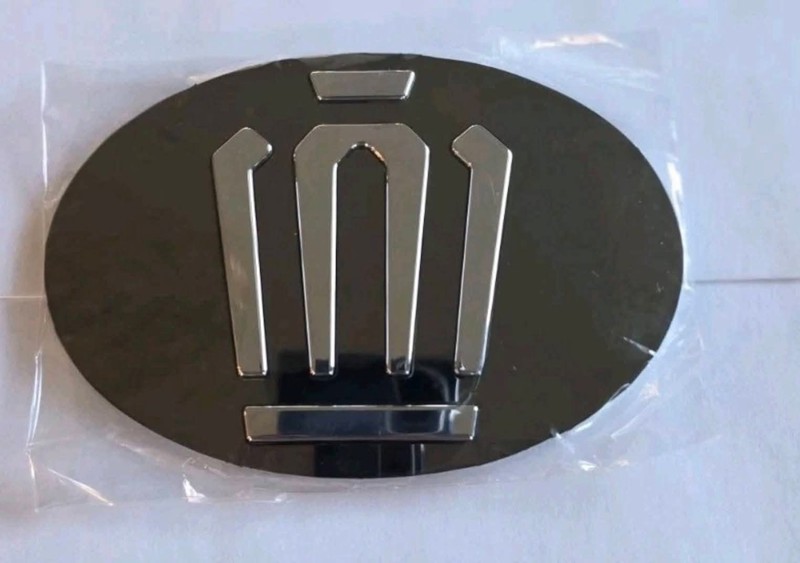 Crown Black Silver Trunk Emblem