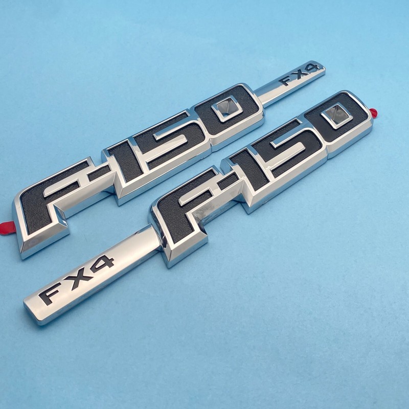 2PCS Fender Emblems For 2009-2014 F-1-5-0 FX4 Replacement Badges Chrome Black gallery