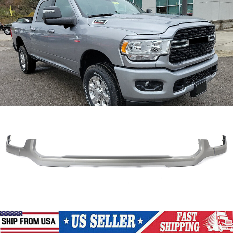 Billet Silver Front Bumper Lower Grille Trim Molding For 2019-2024 RAM 2500 3500