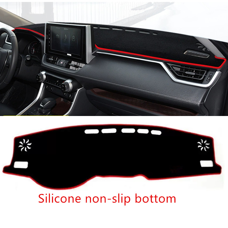 Inner Red Dashboard Dash Mat DashMat Sun Cover Pad for Toyota RAV4 2019-2025