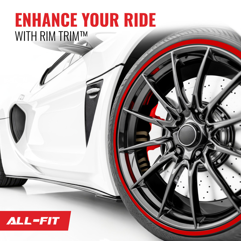 ALL-FIT Rim Trim Wheel Protection Strips Prevent Curb Rash and Scratches (RED) gallery