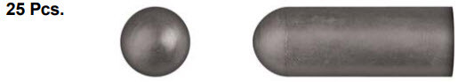 Black Rubber Vacuum Caps 3/8″ OD 1-1/2″ Inside Length 25/PK