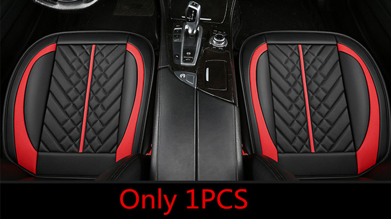 Car Seat Cover PU Leather Breathable Chair Cushion Protector Pad Mat Black/Red gallery