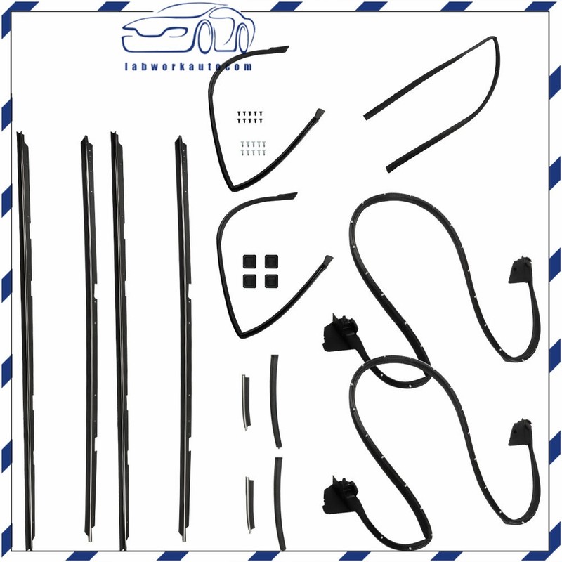 Fit For GMC Caballero&Chevrolet El Camino 78-87 17PCS Weatherstripping Seals Kit