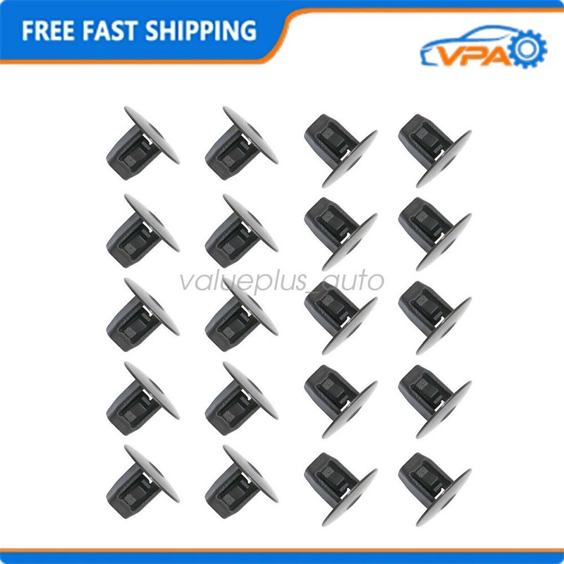 20* Black Fender Apron Grommet Nut Clips For Acura ILX MDX Honda CR-V Odyssey