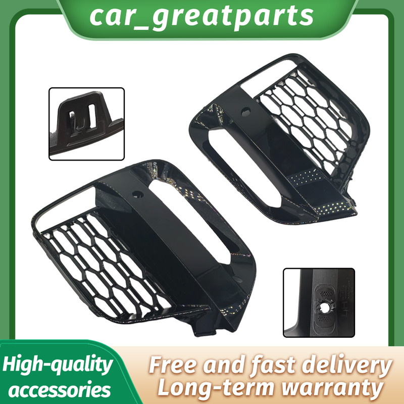 2Pcs Front LH+RH Fog Light Frame Cover Grille Trim For BMW X3 G01 BMW X4 G02