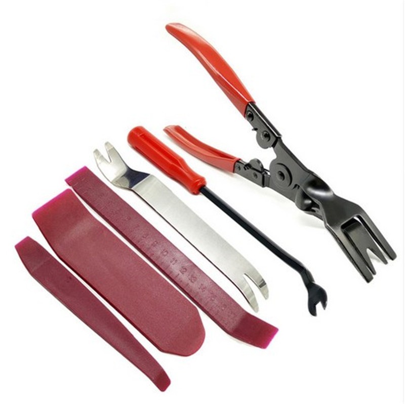 6 Pcs Portable Car SUV Trim Clip Fastener Removal Tool Door Panel Pry Repair Kit