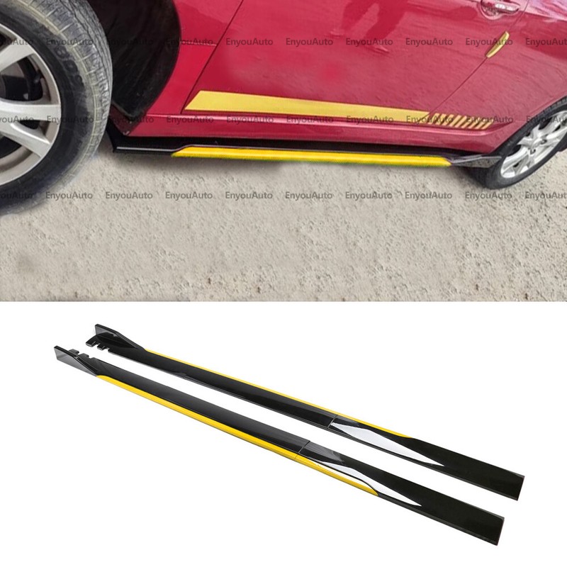 For Audi RS3 RS5 RS6 86" Side Skirt Extension Rocker Panel Splitter Black Yellow gallery