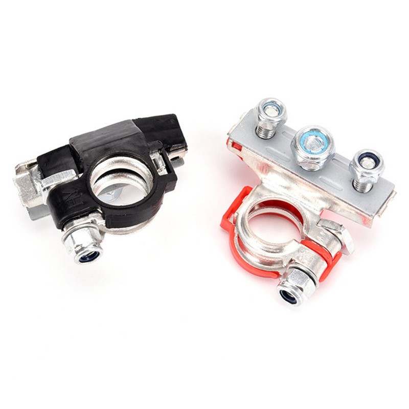 Pure Copper Tinned Battery Car Quick Connector Terminals Cable Clamp Clips 1Pair gallery