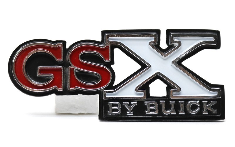 New Front GSX By Buick Grille Emblem Red Black & Chrome Trim / 1970 Gran Sport
