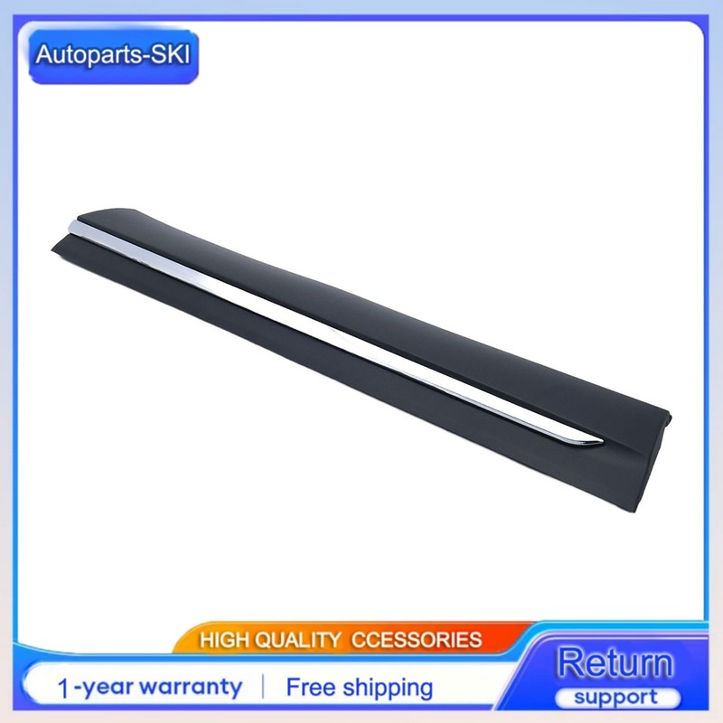 Front Lower Door Molding Trim W/Chrome Molding Driver Fit 2019-2022 Honda Pilot