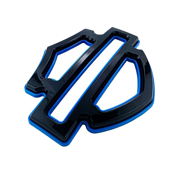 1Pc Custom Tank Emblems Black Blue Double Layer 5 or 6 gal tank CVO gallery
