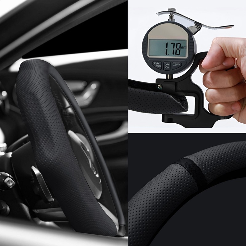 For Honda 14.5-15 inch Car Steering Wheel Cover Premium Nappa Leather Breathable gallery