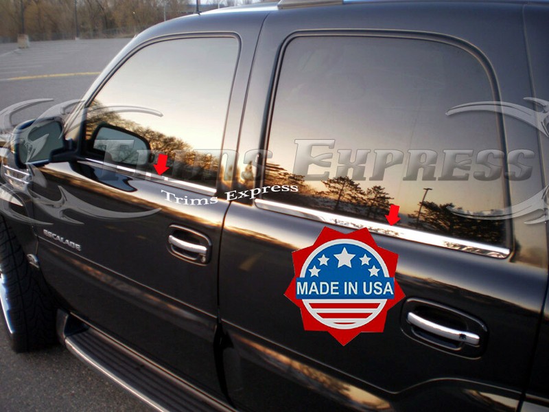 2001-2006 Escalade SUV Base Model Chrome Window Sill Trim Accent Stainless Steel
