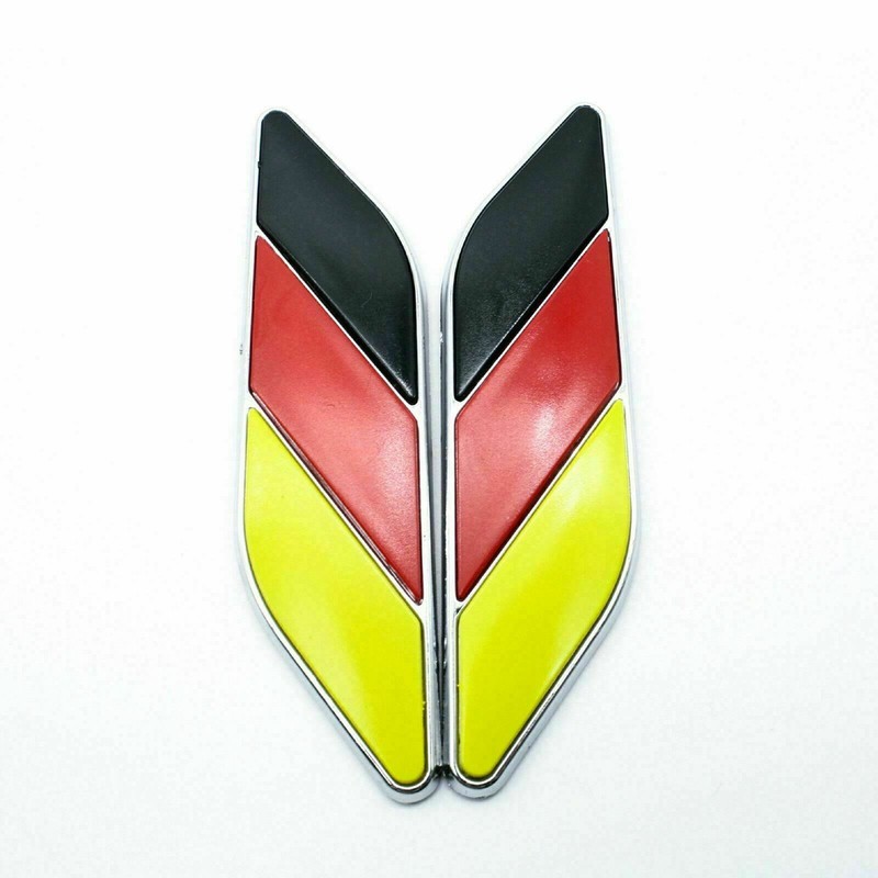 4.3"x1.1" 3D Aluminum Germany Flag Badge Fender Trim Emblem Stickers Universal gallery