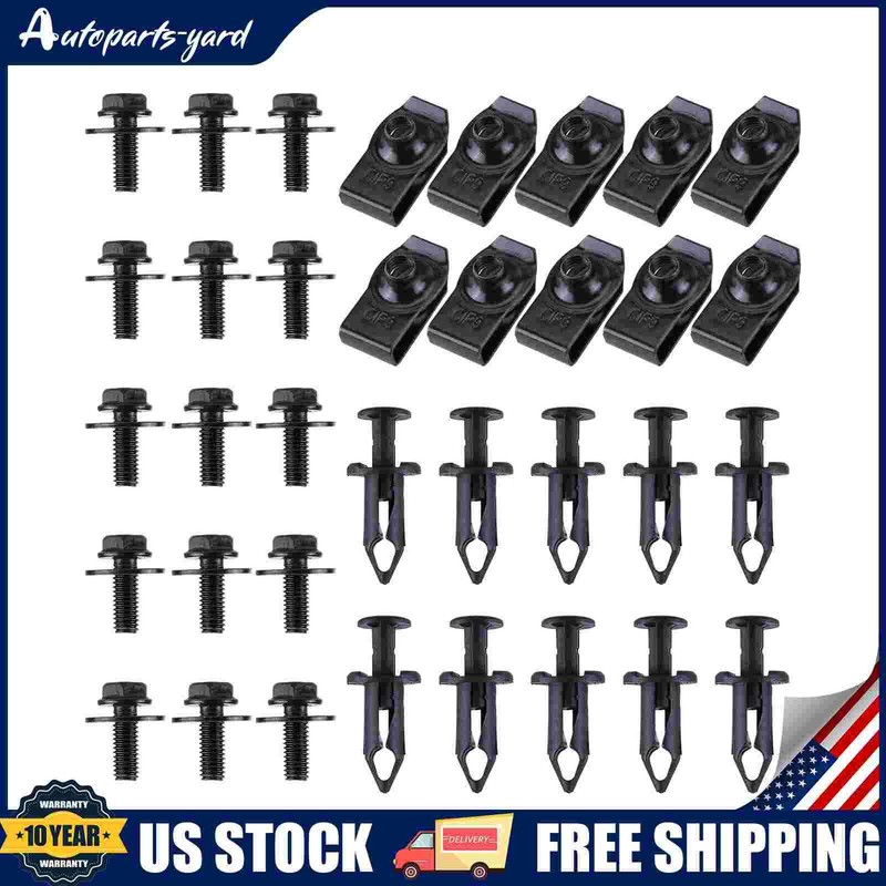 Fit For Honda And Most Of Car Models 35PCS Fastener Clip US Stock