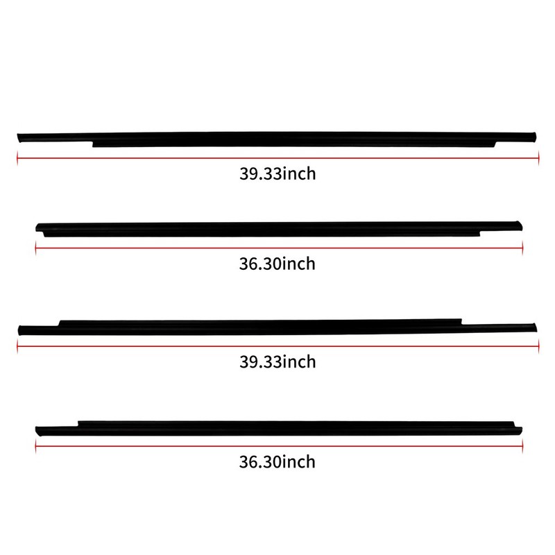 4PCS Weatherstrip Window Moulding Trim Seal Belt Trims For 2004-09 Toyota Prius gallery