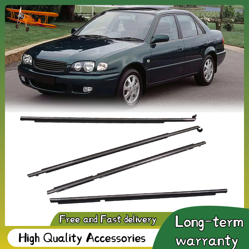 4 Door Outer Window Moulding Weatherstrip Seal Belt For Toyota For Corolla 95-02