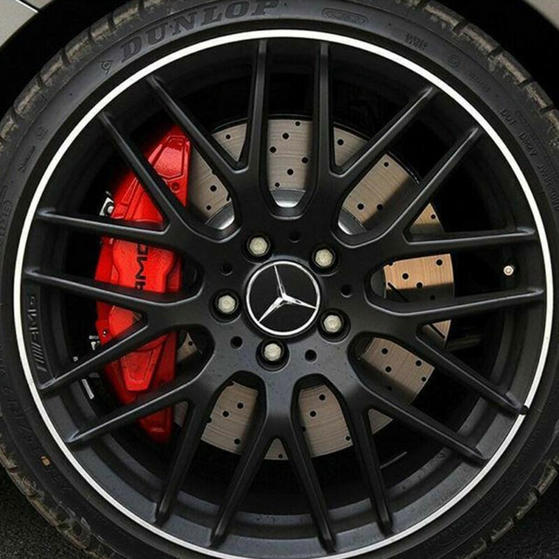 4x75mm Matte Black Wheel Center Rim Hub Caps Badge For Most Models MercedesBenz gallery