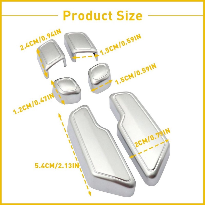 Chrome Door seat Adjust Button Switch Cover Trim for E Mercedes-Benz Class 2set gallery
