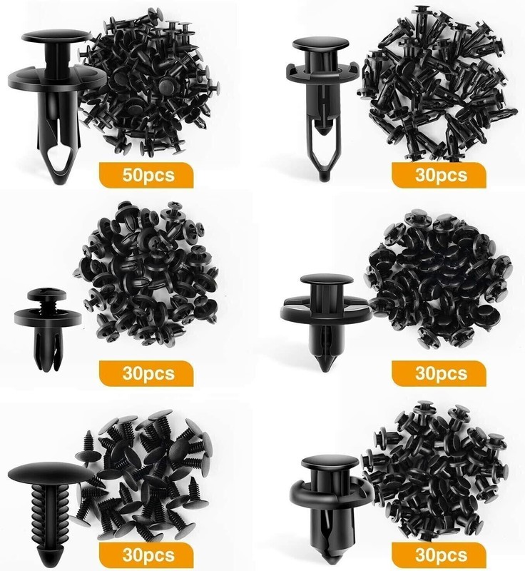 For Toyota 200Pcs Bumper Clips Retainer Auto Car Rivets Fastener Fender Push gallery