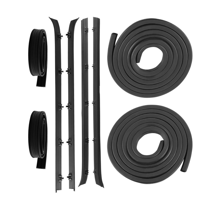 Complete Door Window Weatherstrip Seals 8pcs Set for GMC V1500/V2500/V3500 87-91